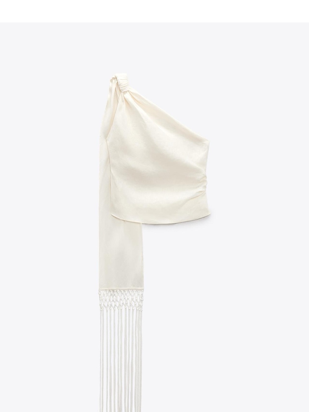 Zara fringe linen Women's Top